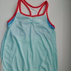 Nike Girls 2-in-1 Dri-FIT Training Active Tank Top Built In Bra XL Mint …